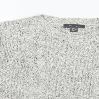 Primark Womens Grey  Knit Pullover Jumper Size 10