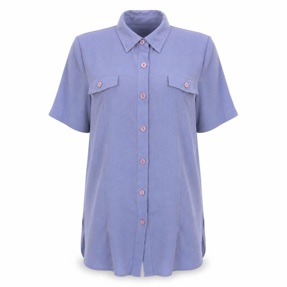 Award Womens Blue   Basic Button-Up Size 12