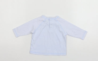 Back view of Next Baby Blue Jersey Basic T-Shirt, size 3-6, Months