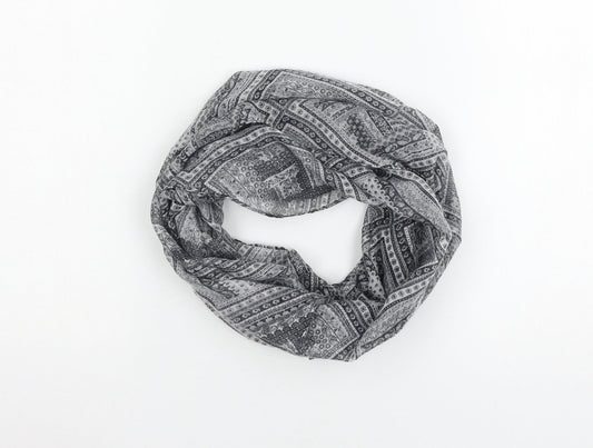 Preworn Womens Grey Geometric Jersey  Scarf