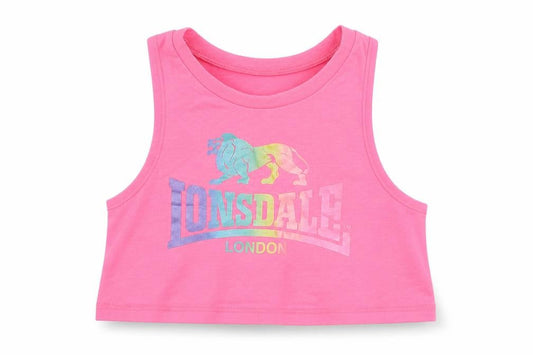 Lonsdale Girls Pink  Jersey Basic Tank Size 7-8 Years