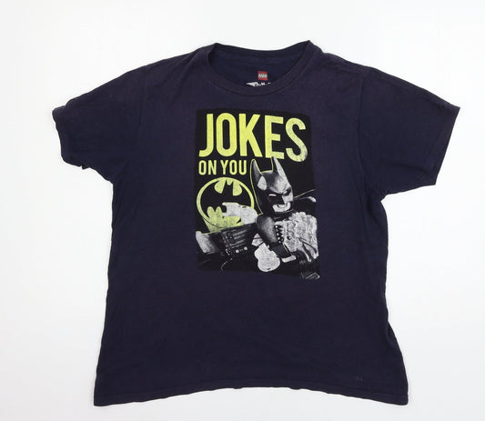 LEGO Womens Blue  Jersey Basic T-Shirt Size 14  - Batman
