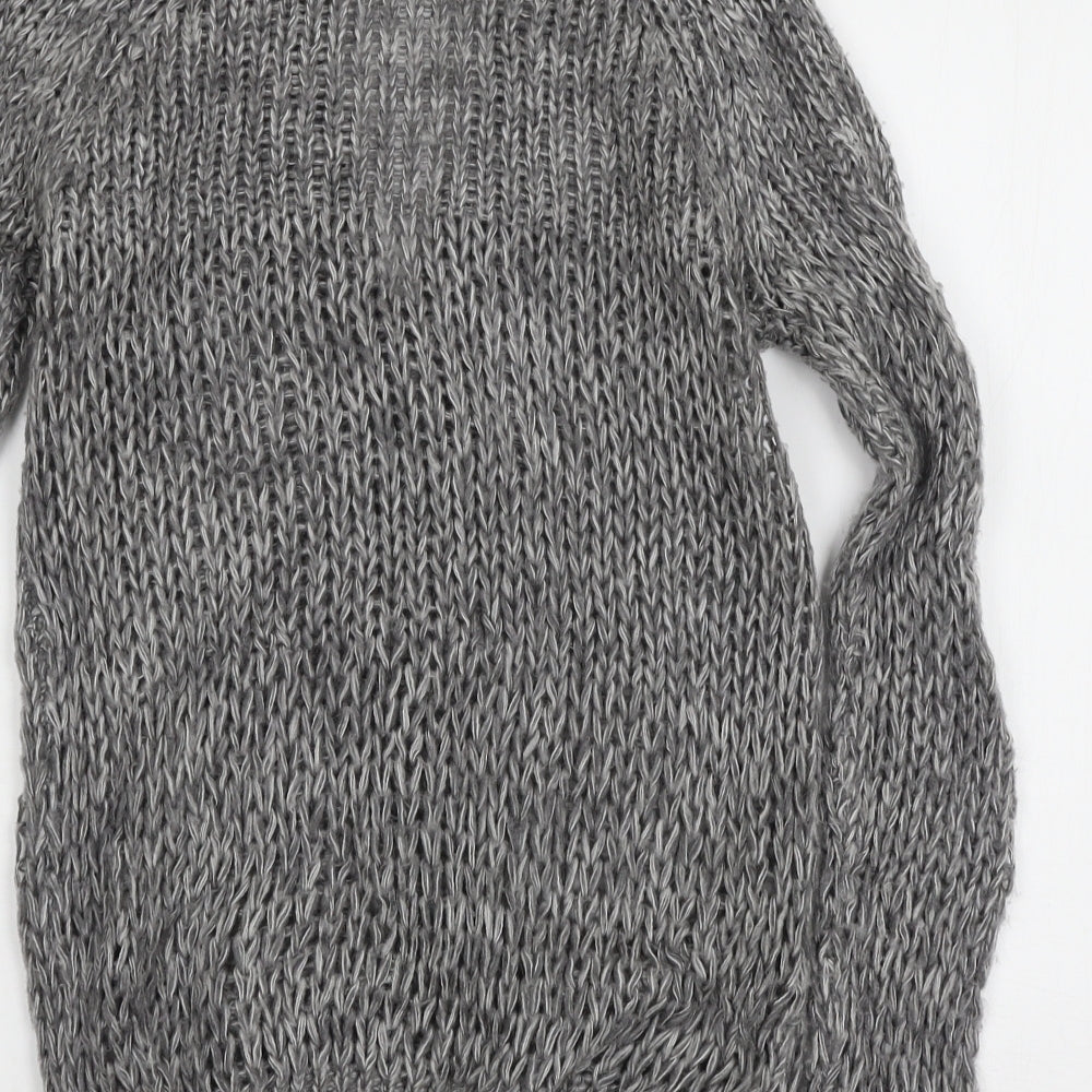 Dorothy Perkins Womens Grey  Knit Cardigan Jumper Size 6