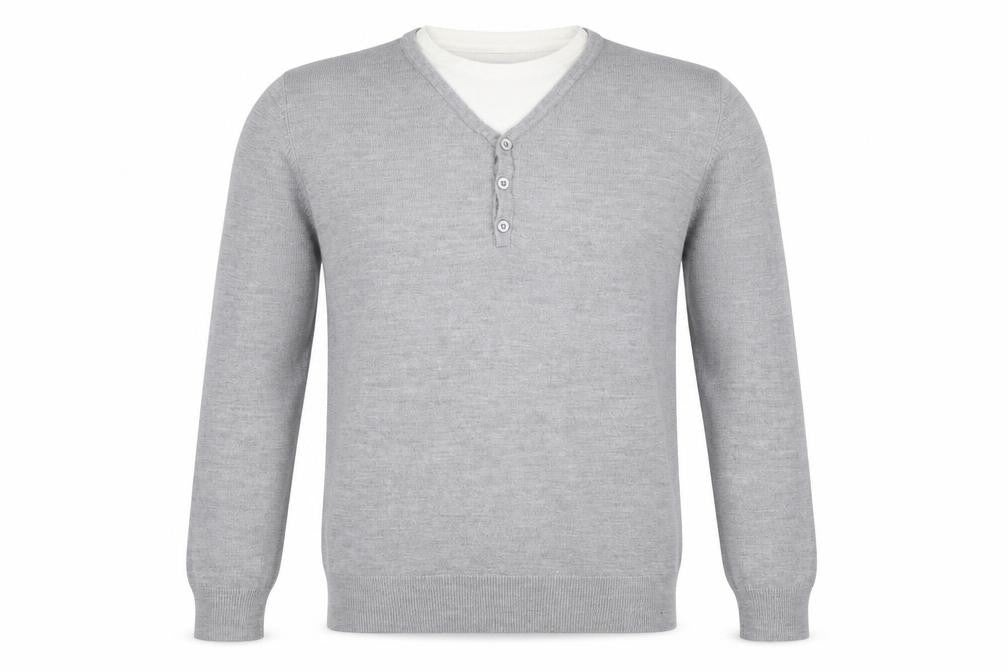 Burton Mens Grey  Knit Pullover Jumper Size L