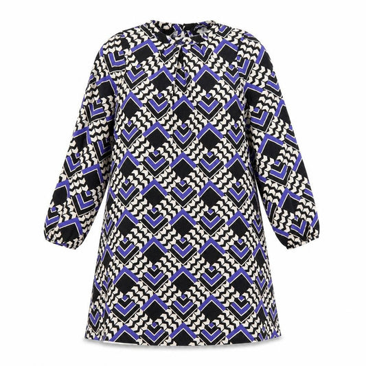 Dorothy Perkins Womens Blue Chevron  A-Line  Size 10