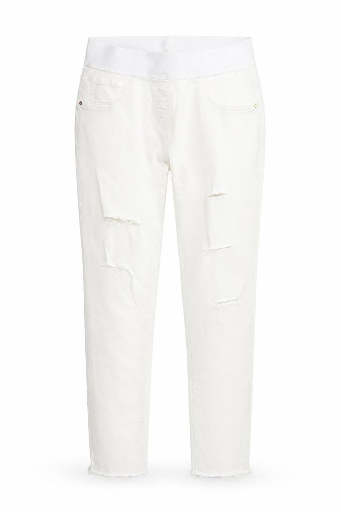 George Womens White  Denim Jegging Jeans Size 10 L25 in