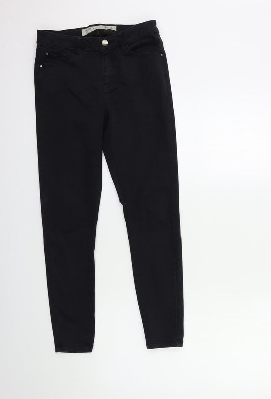 Denim & Co. Womens Black  Denim Skinny Jeans Size 10 L26 in