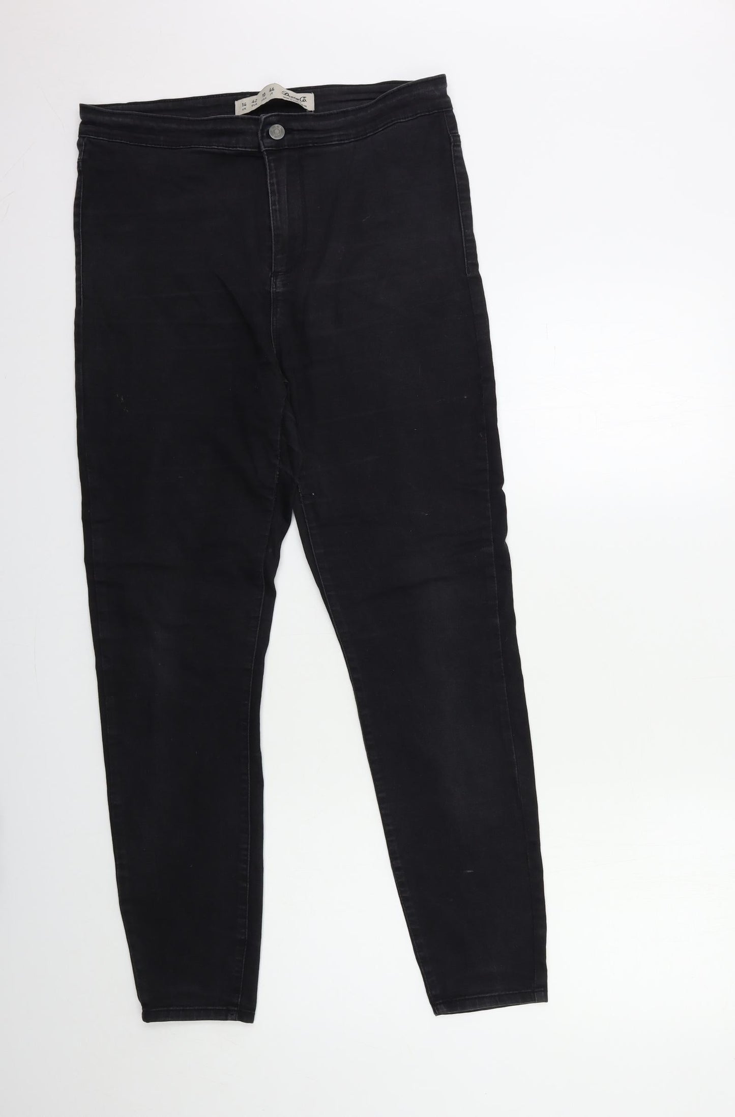 Denim & Co. Womens Black  Denim Skinny Jeans Size 14 L28 in