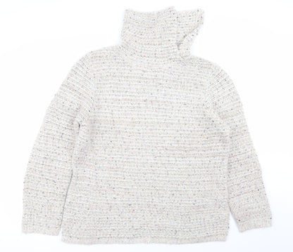 Front view of alexara women’s beige jumper, size L