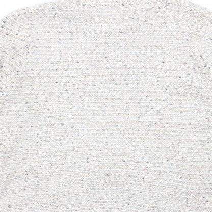 Brand and care label for alexara women’s beige jumper, size L