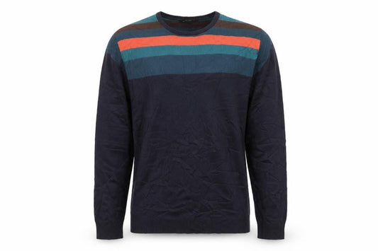 Cedarwood State Mens Multicoloured Striped Pullover Jumper Size L