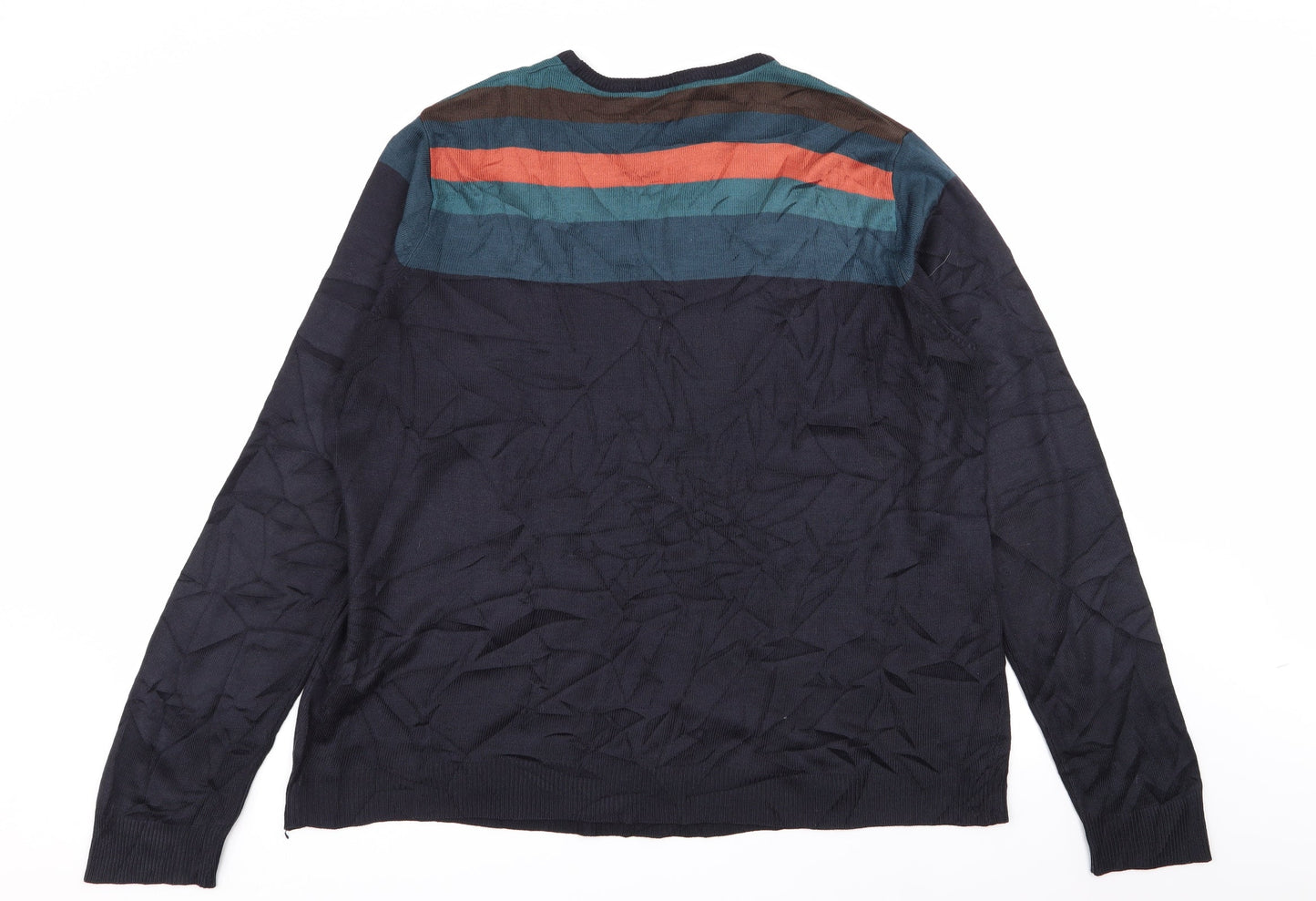 Cedar Wood State Mens Multicoloured Striped  Pullover Jumper Size L