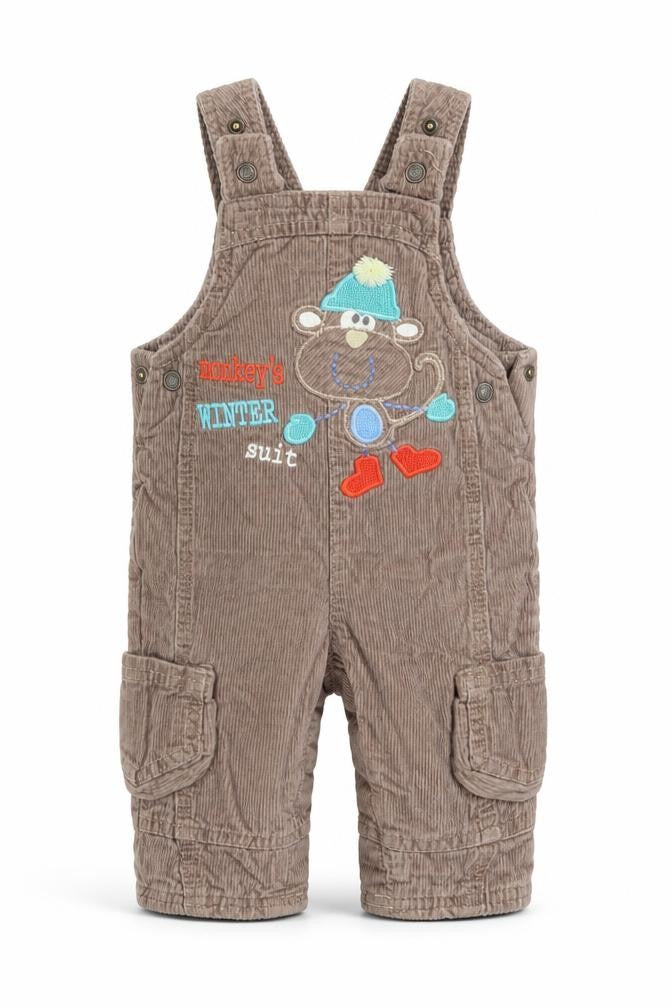 Marks & Spencer Boys Brown   Dungaree One-Piece Size 3-6 Months