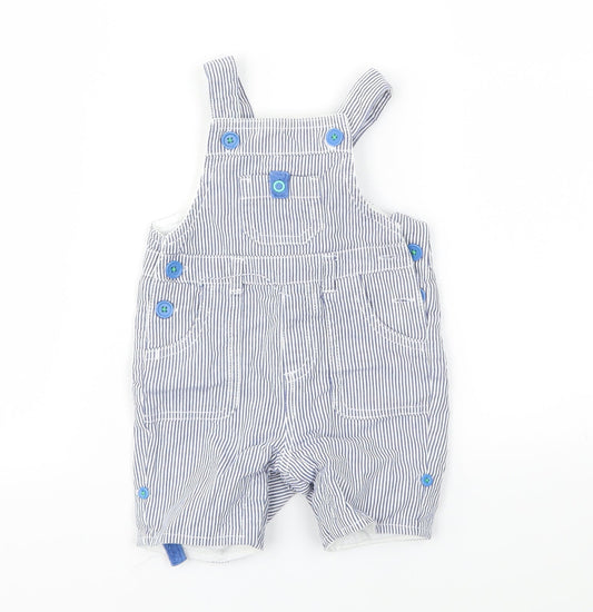 JHON LEWIS Boys Blue Striped  Babygrow One-Piece Size 3-6 Months
