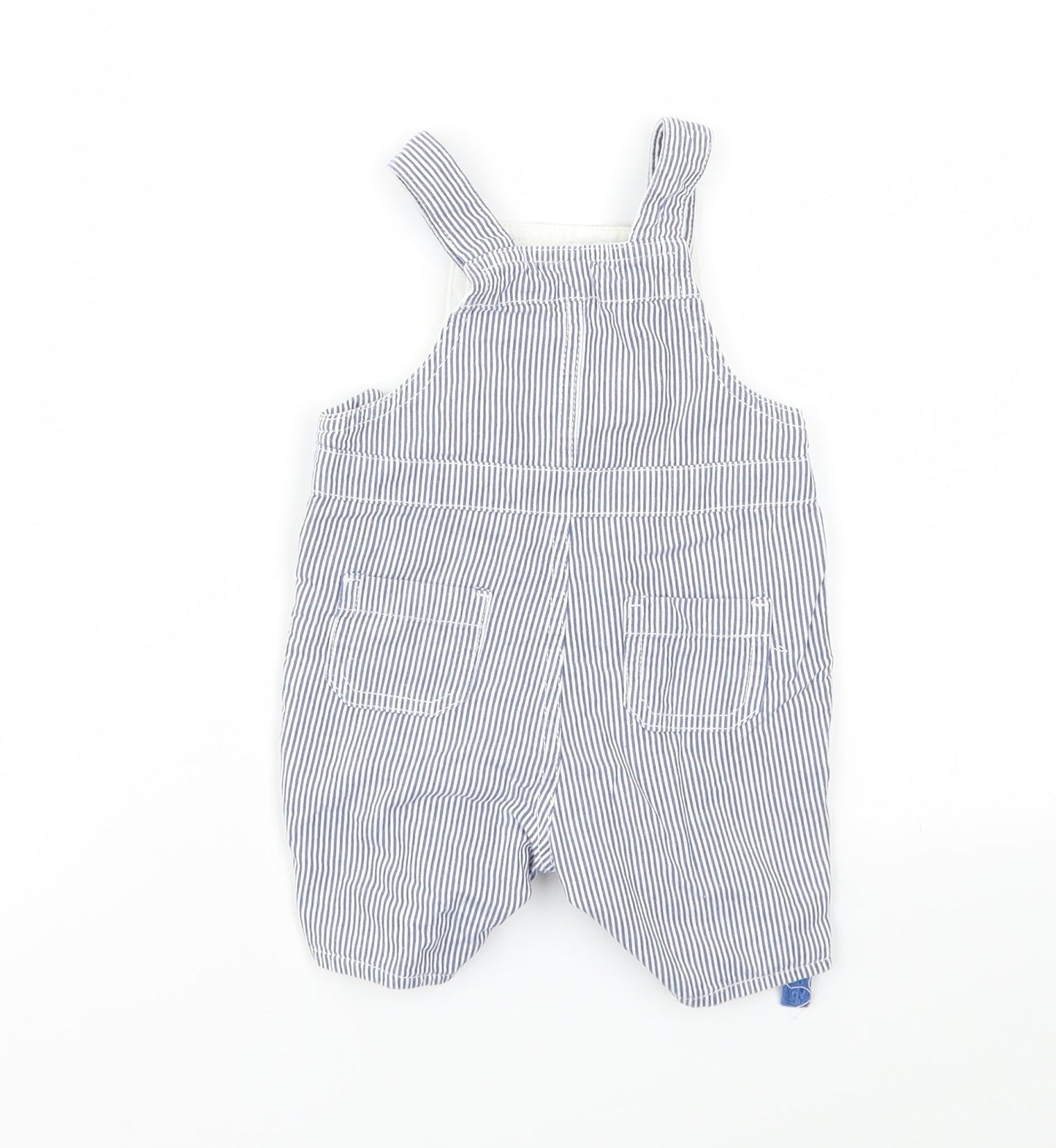 JHON LEWIS Boys Blue Striped  Babygrow One-Piece Size 3-6 Months