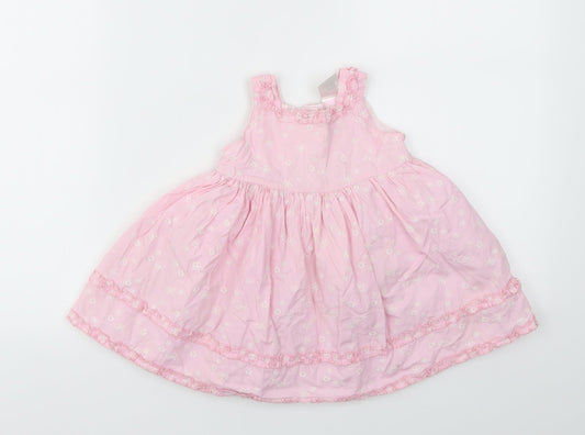 PERFECT PRINCESS Girls Pink Floral  Fit & Flare  Size 6-9 Months