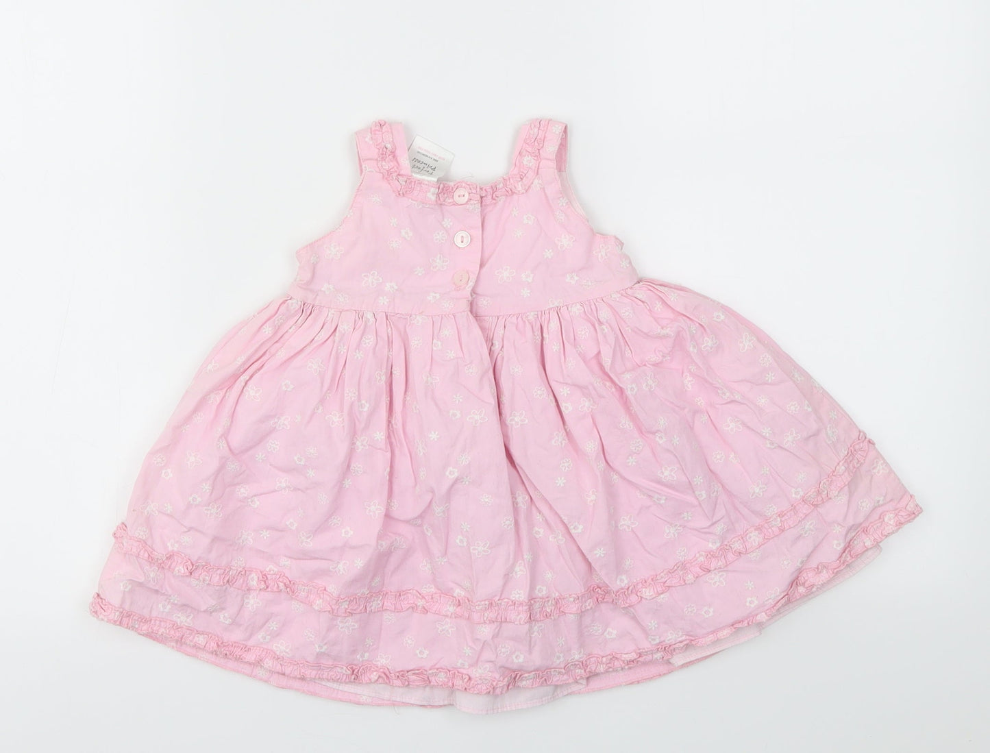 PERFECT PRINCESS Girls Pink Floral  Fit & Flare  Size 6-9 Months
