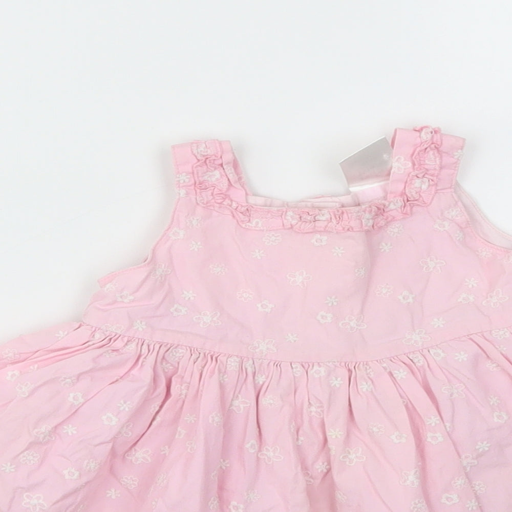 PERFECT PRINCESS Girls Pink Floral  Fit & Flare  Size 6-9 Months