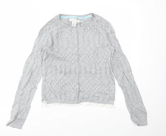 H&M Girls Grey   Pullover Jumper Size 14 Years