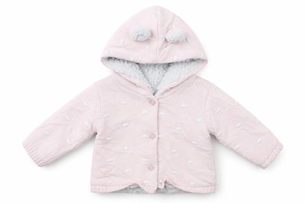 Matalan Girls Pink  Knit Jacket Coatigan Size 0-3 Months