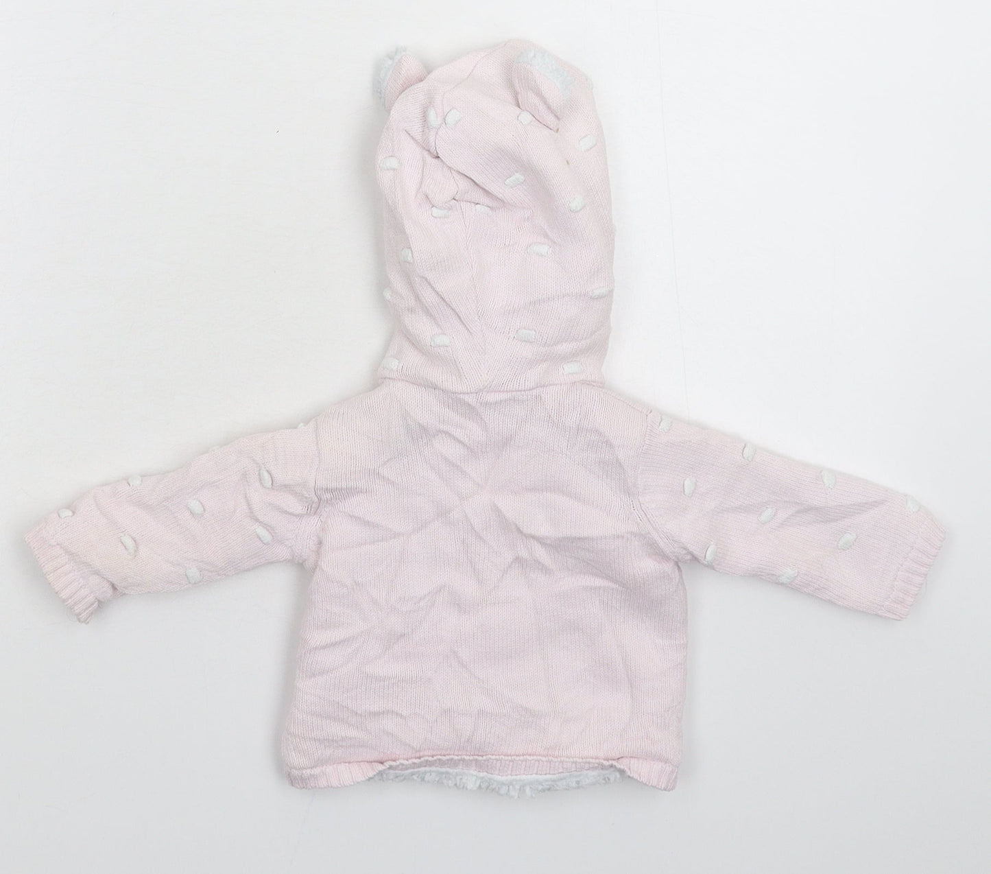 Matalan Girls Pink  Knit Jacket Coatigan Size 0-3 Months