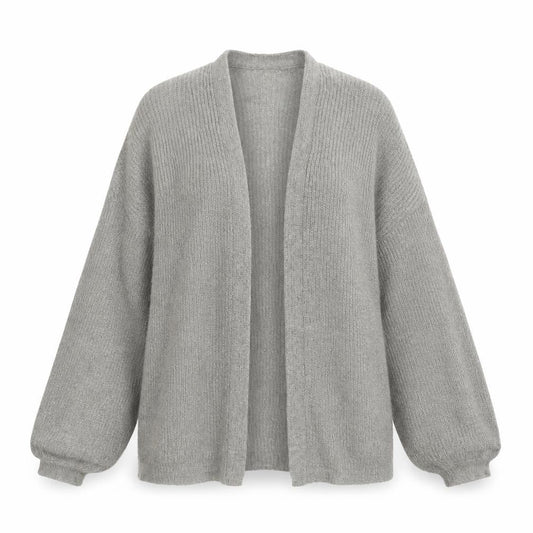 New Look Womens Grey  Knit Cardigan Jumper Size S