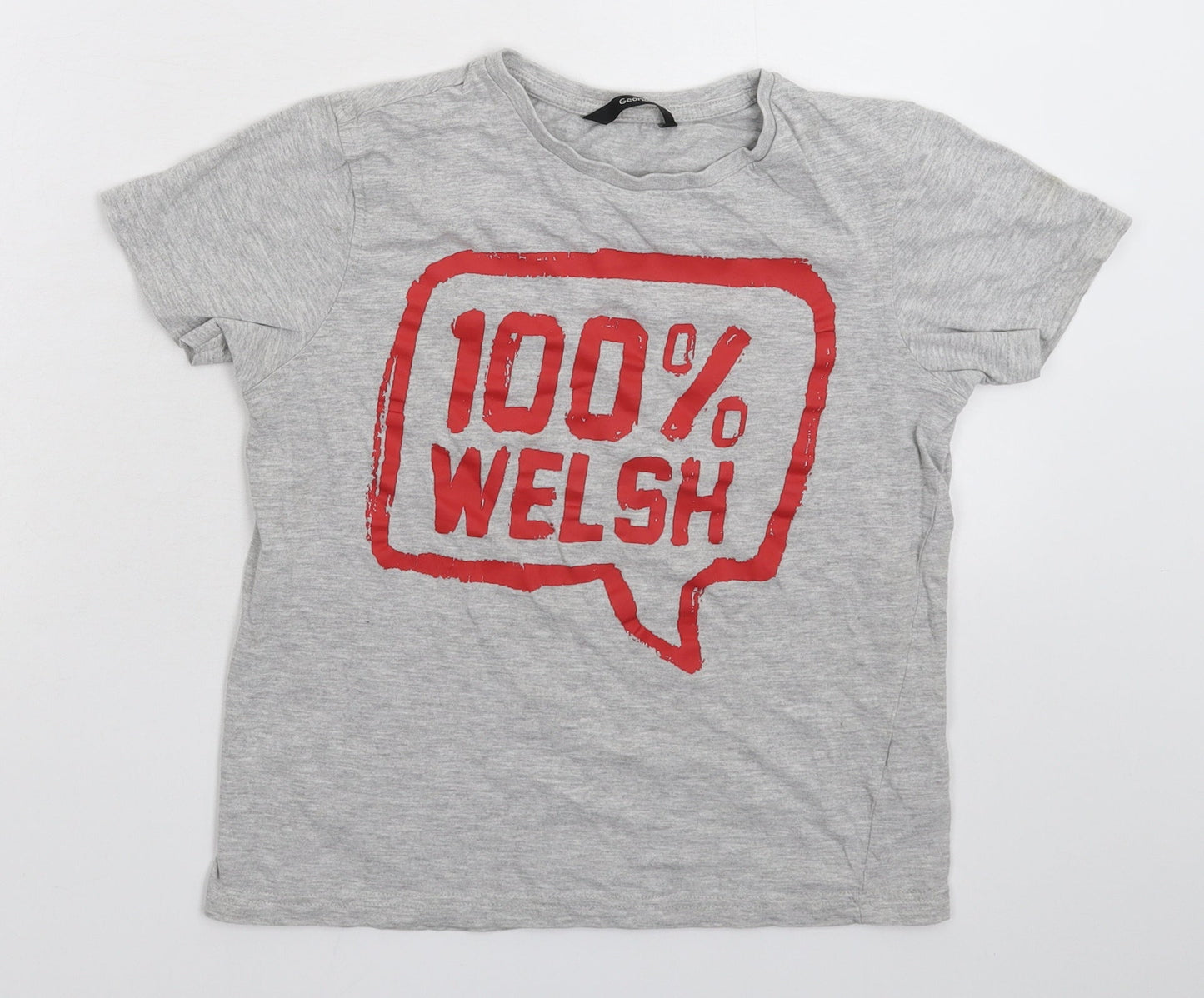 George Boys Grey   Basic T-Shirt Size 9-10 Years