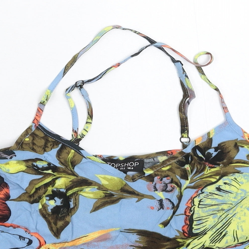 Topshop Womens Multicoloured   Basic Tank Size 6