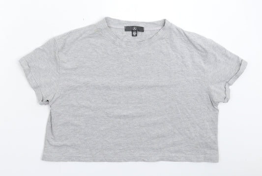 Missguided Womens Grey   Basic T-Shirt Size 12