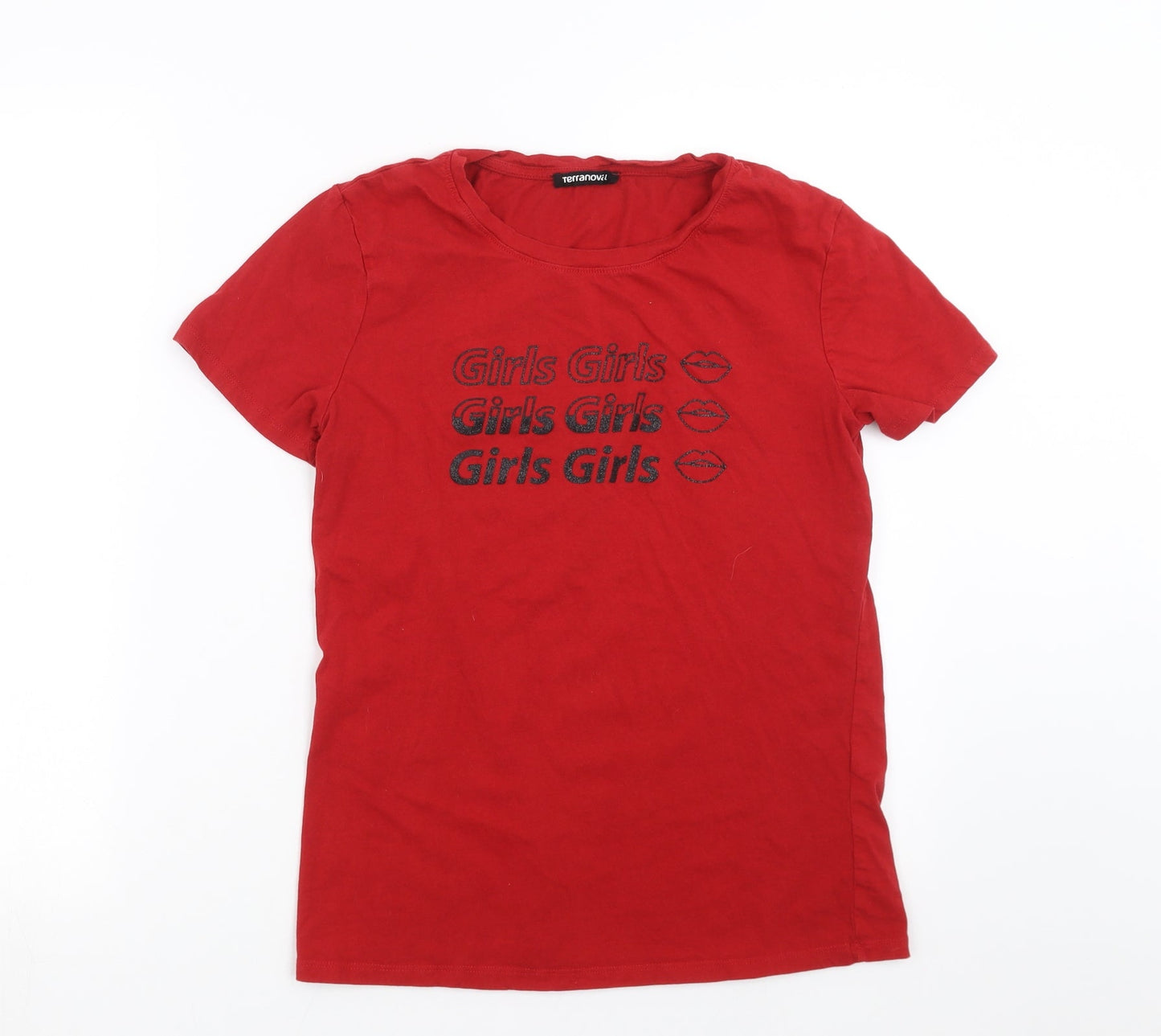 Terranova Womens Red   Basic T-Shirt Size L  - Girls