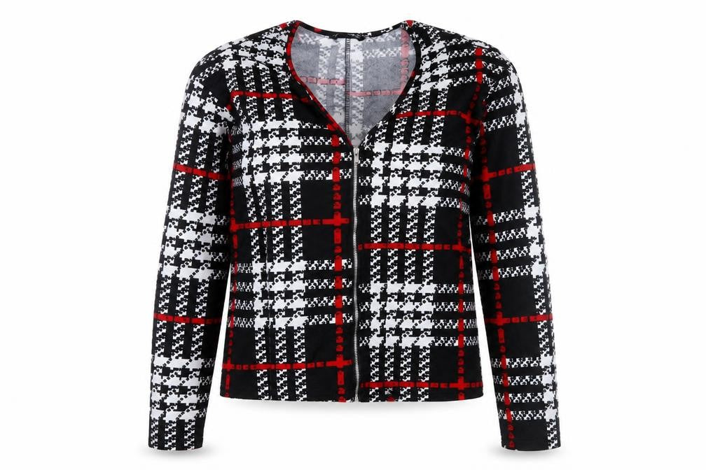 SheIn Womens Black Check  Basic Blouse Size S