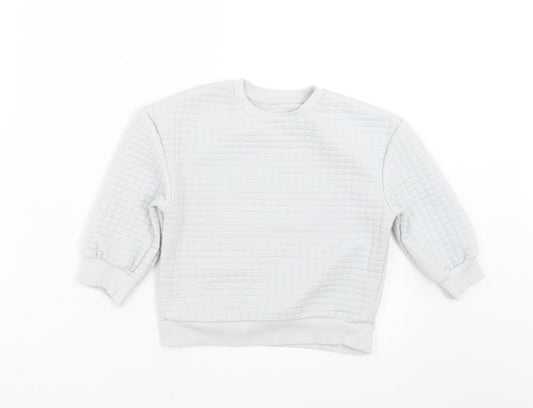Matalan Boys Grey Check  Pullover Sweatshirt Size 2-3 Years