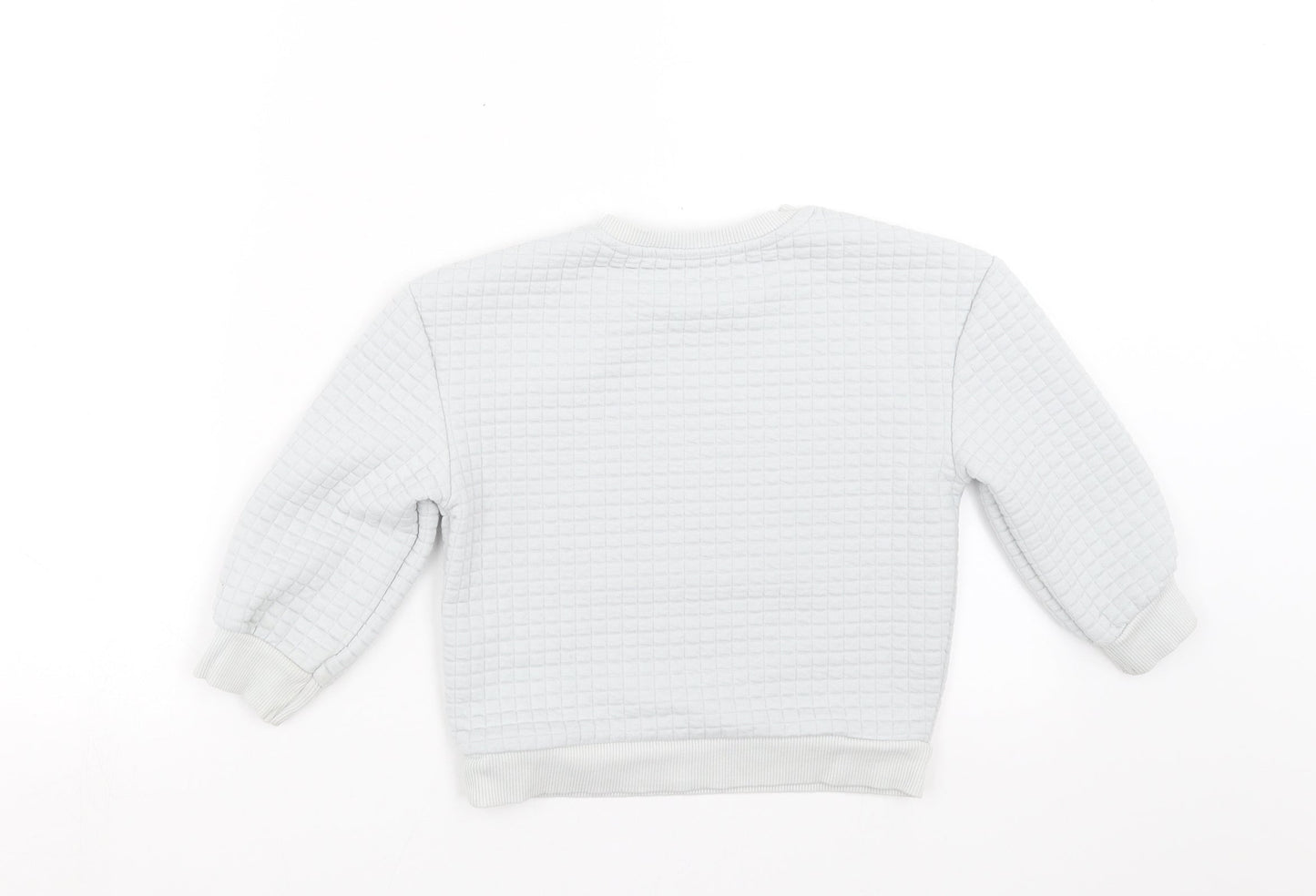 Matalan Boys Grey Check  Pullover Sweatshirt Size 3-4 Years