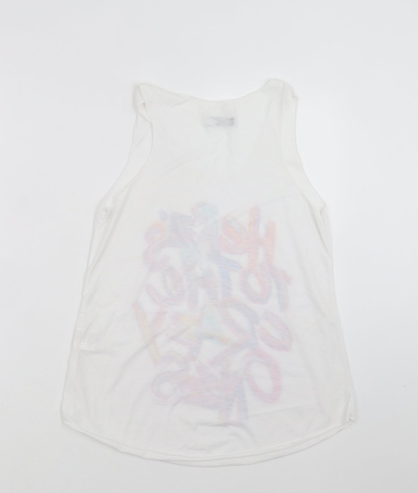lupus Womens White   Basic Tank Size M  - here's to the crazy ones