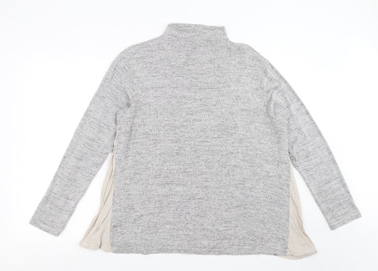 NEXT Womens Grey  Knit Pullover Jumper Size 18  - side panel detail