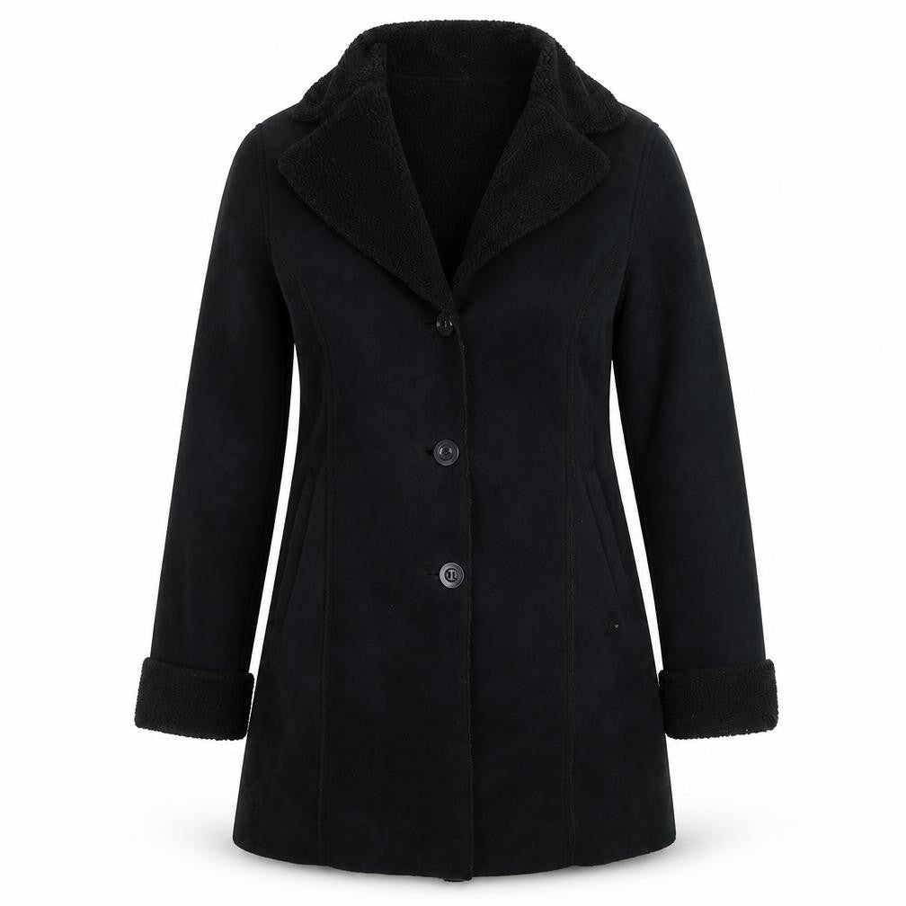 New Look Womens Black   Jacket  Size 10  - fleece lined