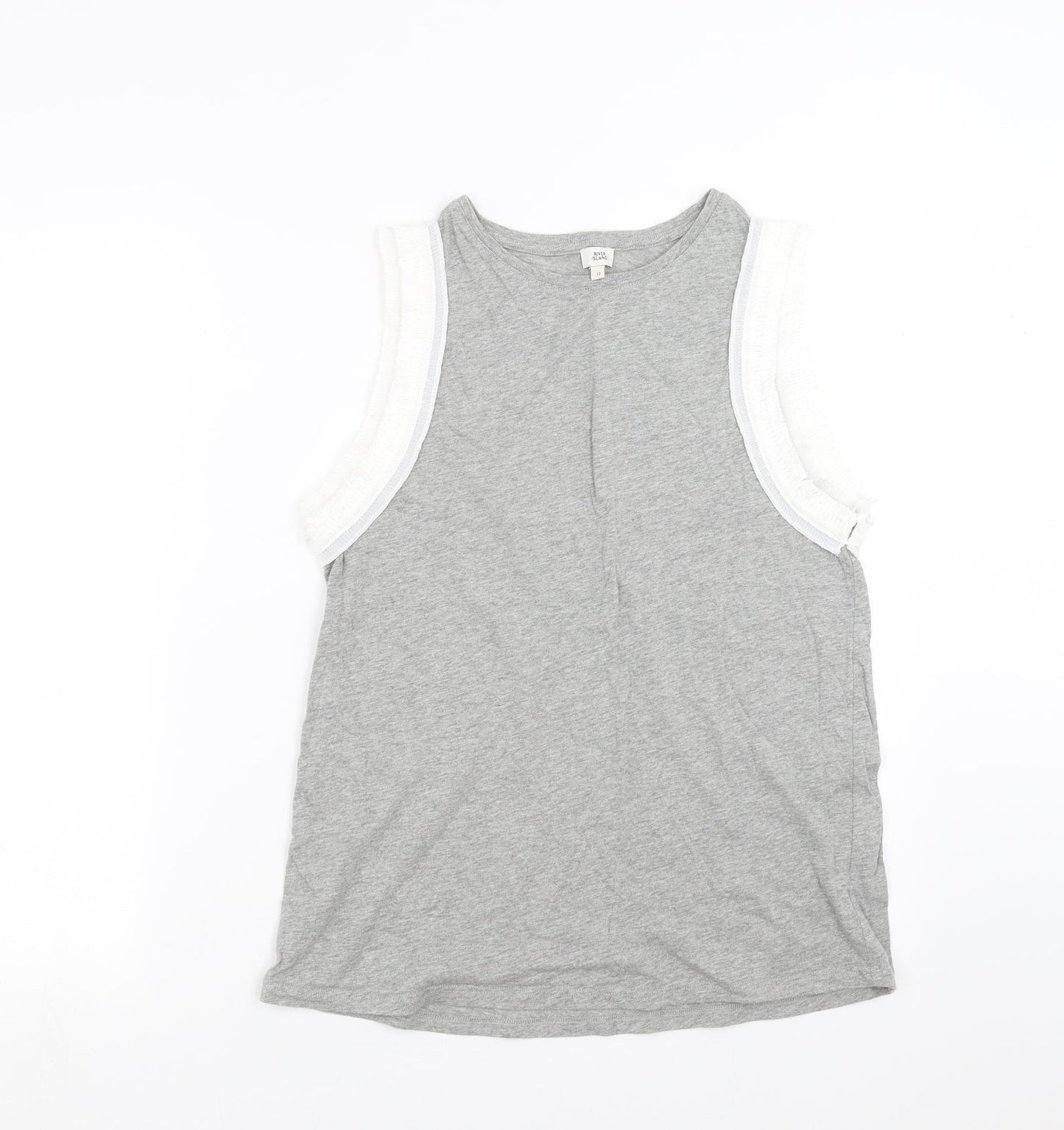 River Island Womens Grey   Basic T-Shirt Size 12