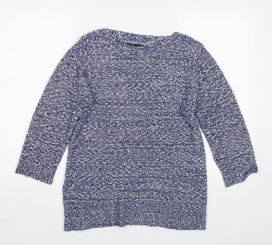 BM Collection Womens Blue   Pullover Jumper Size M