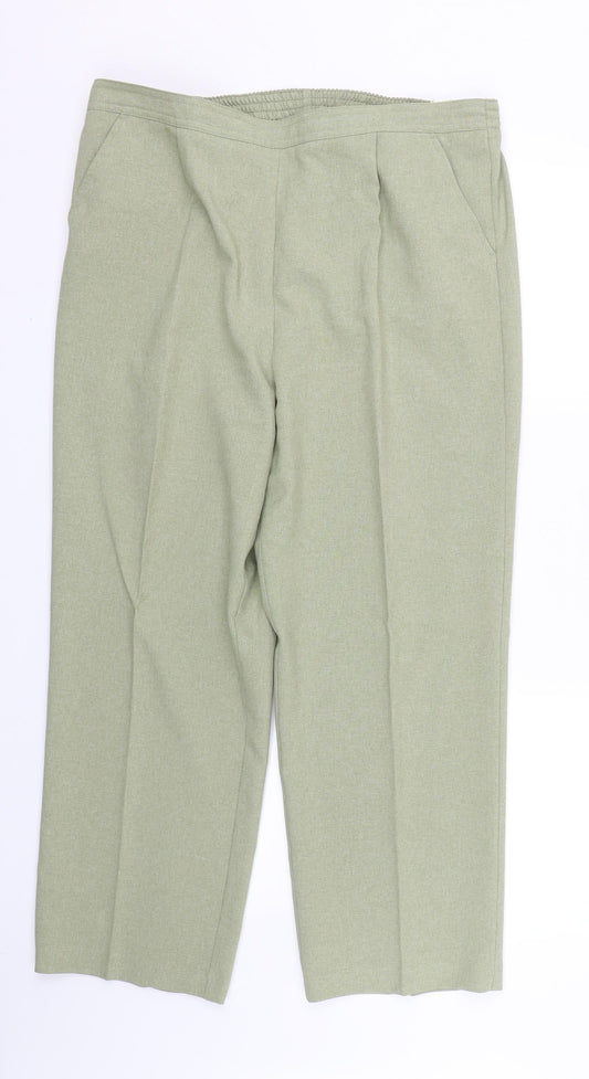 Ediditons Womens Green   Trousers  Size 18 L25 in