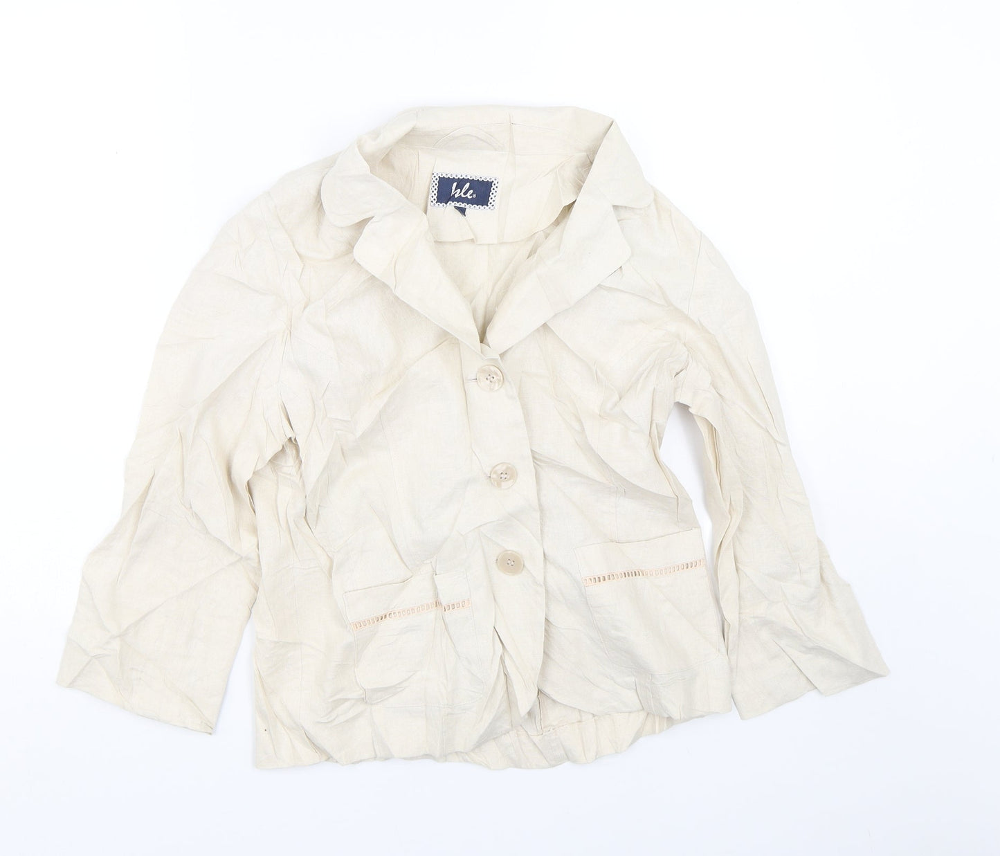 Isle Essentials Womens Beige   Basic Button-Up Size 10