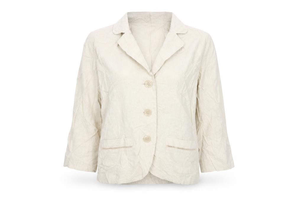 Isle Essentials Womens Beige   Basic Button-Up Size 10