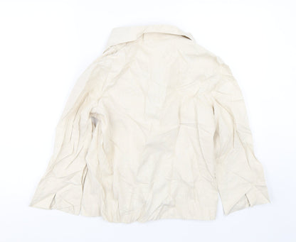 Isle Essentials Womens Beige   Basic Button-Up Size 10