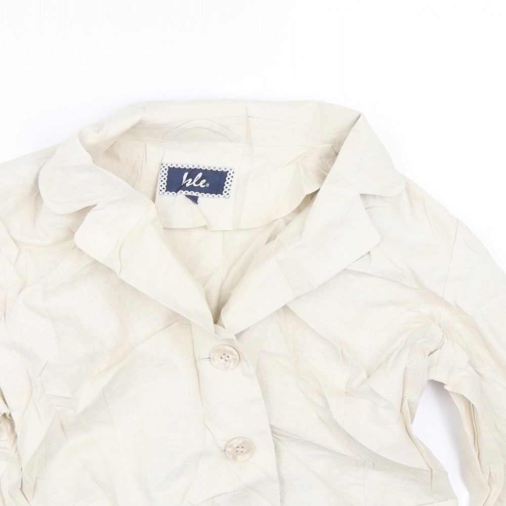 Isle Essentials Womens Beige   Basic Button-Up Size 10