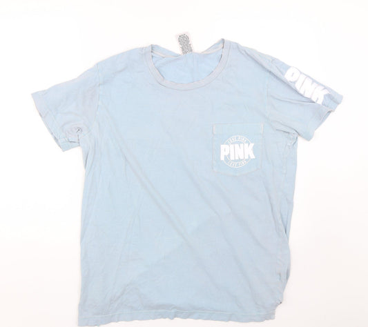 PINK Womens Blue   Top Pyjama Top Size L