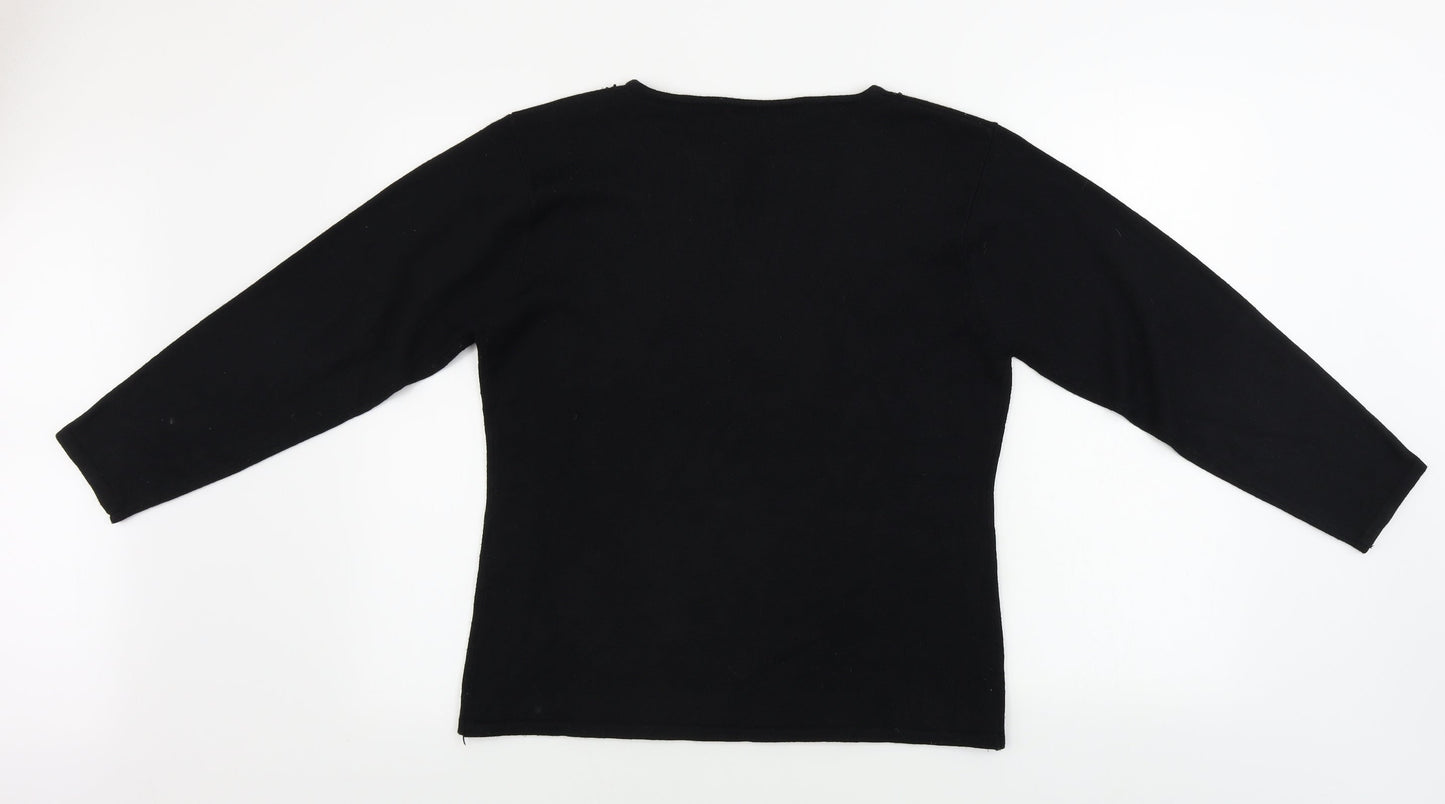 IMAGES  Womens Black   Pullover Jumper Size L