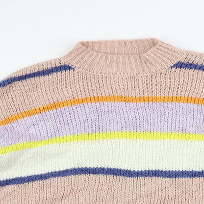 Next  Womens Pink Striped  Pullover Jumper Size M