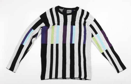 Preworn  Womens White Striped  Jumper Dress  Size M
