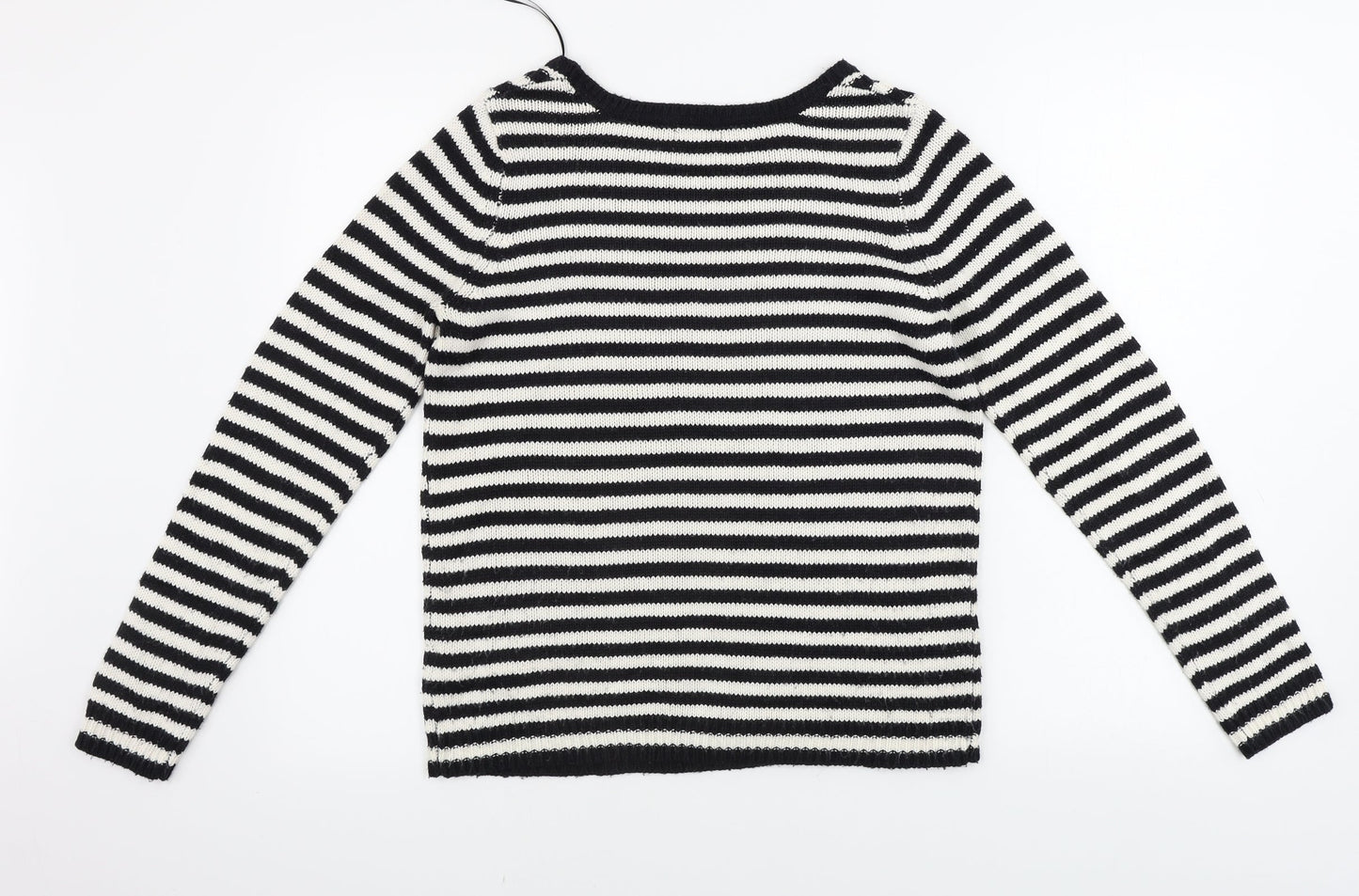 F&F  Womens Beige Striped  Pullover Jumper Size 10