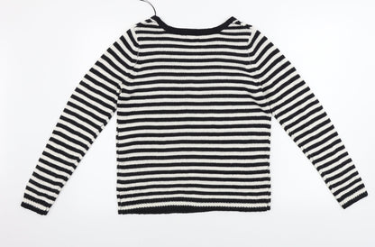 F&F  Womens Beige Striped  Pullover Jumper Size 10