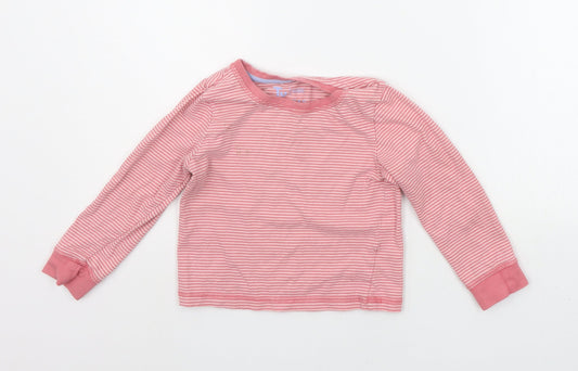 TU Girls Pink Striped  Basic T-Shirt Size 4-5 Years